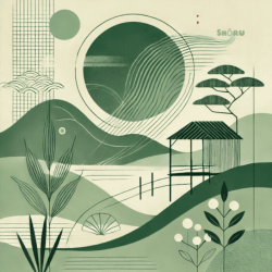 Foulard Vert des Pins | Shoru Studio